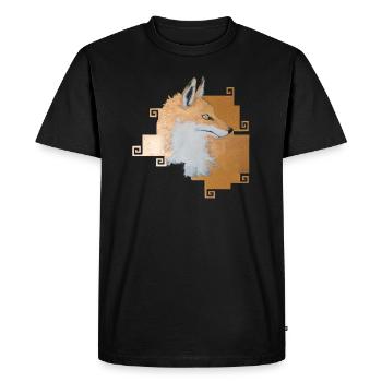 Cadeau d'ornement renard renard - T-shirt Premium bio Homme - noir - Devant - Nico (187cm)