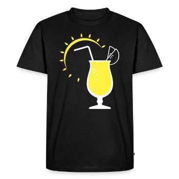Sunny Lemonade - Men's Premium Organic T-Shirt - black - Front - Nico (187cm)