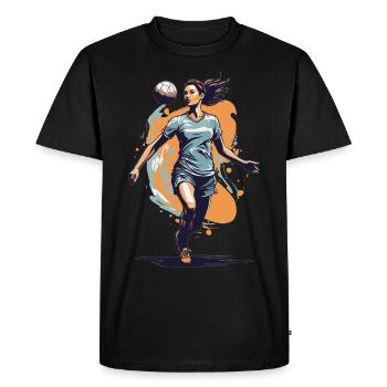 Handball player streetwear Iconic style - Men's Premium Organic T-Shirt - black - Front - Nico (187cm)