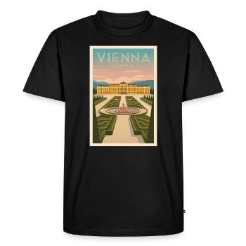 Vienna Retro Poster Vintage Souvenir - Men's Premium Organic T-Shirt - black - Front - Nico (187cm)