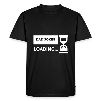 Saying Papa Joke Father Funny Dad Joke Dadjoke - Men's Premium Organic T-Shirt - black - Front - Nico (187cm)