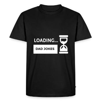 Saying Papa Joke Father Funny Dad Joke Dadjoke - Men's Premium Organic T-Shirt - black - Front - Nico (187cm)
