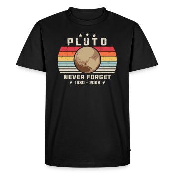 N'oubliez jamais Pluto Retro Vintage Space Science - T-shirt Premium bio Homme - noir - Devant - Nico (187cm)