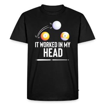 Funny billiards billiards player table game - Men's Premium Organic T-Shirt - black - Front - Nico (187cm)