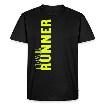 Trail Running Ultra Running Trail Running Extreme Running - Men's Premium Organic T-Shirt - black - Front - Nico (187cm)