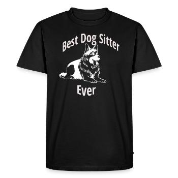 Best Dog Sitter ever go for a walk - Men's Premium Organic T-Shirt - black - Front - Nico (187cm)