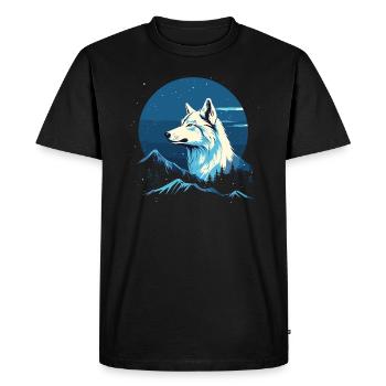 Griffure de loup Marques de griffes Animal de forêt sauvage Tête de loup - T-shirt Premium bio Homme - noir - Devant - Nico (187cm)