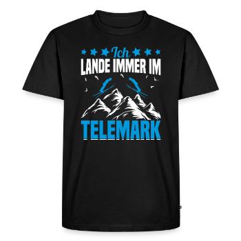 Ski Flying Ski Flying Winter Sports Skire for - Men's Premium Organic T-Shirt - black - Front - Nico (187cm)
