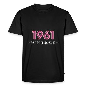 born 1961 gift idea birthday year 61 - Men's Premium Organic T-Shirt - black - Front - Nico (187cm)