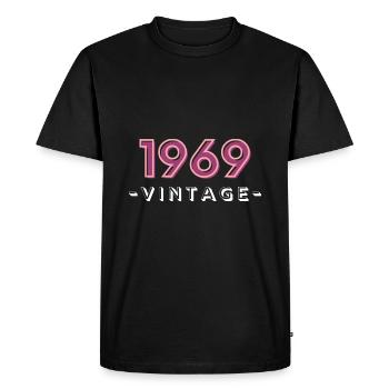 born 1969 gift idea birthday year 69 - Men's Premium Organic T-Shirt - black - Front - Nico (187cm)