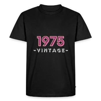 born 1975 gift idea birthday year 75 - Men's Premium Organic T-Shirt - black - Front - Nico (187cm)