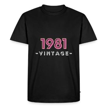 born 1981 gift idea birthday year 81 - Men's Premium Organic T-Shirt - black - Front - Nico (187cm)