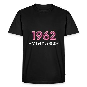 born 1962 gift idea birthday year 62 - Men's Premium Organic T-Shirt - black - Front - Nico (187cm)
