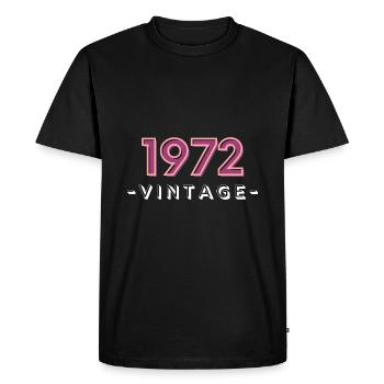 né en 1972 idée cadeau année anniversaire 72 - T-shirt Premium bio Homme - noir - Devant - Nico (187cm)