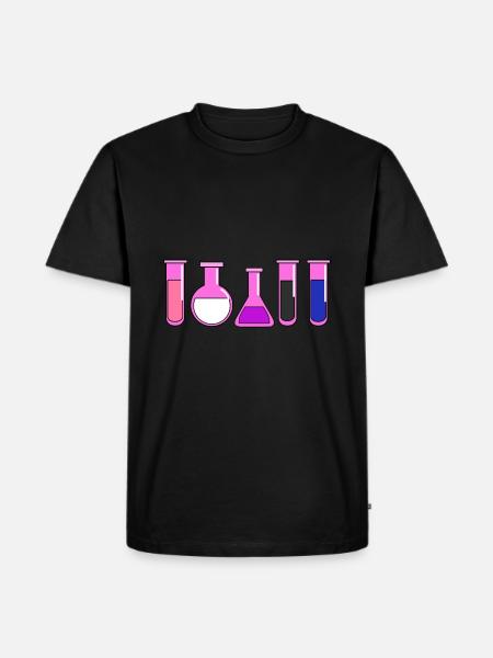 Genderfluid Pride Test Tubes - Men's Premium Organic T-Shirt - black
