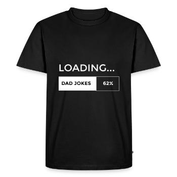 Saying Papa Joke Father Funny Dad Joke Dadjoke - Men's Premium Organic T-Shirt - black - Front - Nico (187cm)