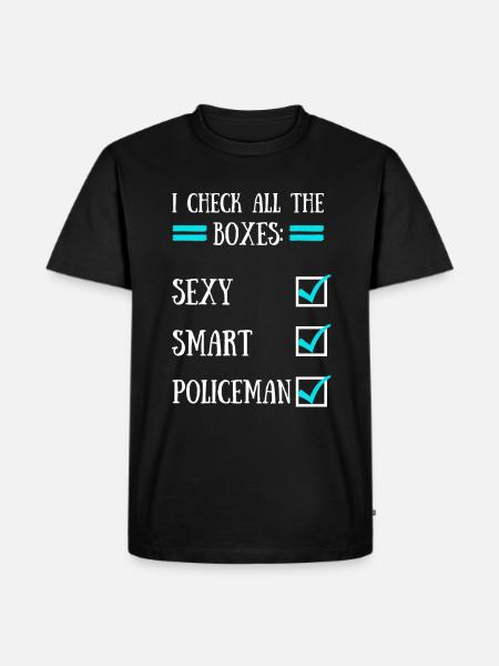 Polizist - Männer Premium Bio T-Shirt - Schwarz