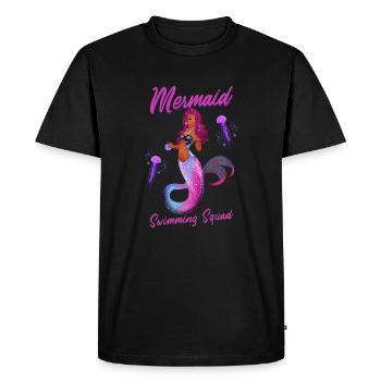 Sirènes Nageant En Disant Sirène Natation - T-shirt Premium bio Homme - noir - Devant - Nico (187cm)