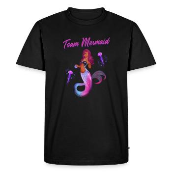 Sirènes Nageant En Disant Équipe Sirène - T-shirt Premium bio Homme - noir - Devant - Nico (187cm)