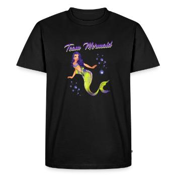 Sirènes Nageant En Disant Équipe Sirène - T-shirt Premium bio Homme - noir - Devant - Nico (187cm)