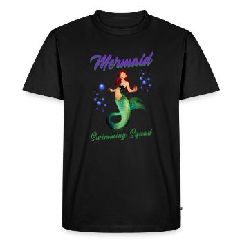 Sirènes Nageant En Disant Sirène Natation - T-shirt Premium bio Homme - noir - Devant - Nico (187cm)