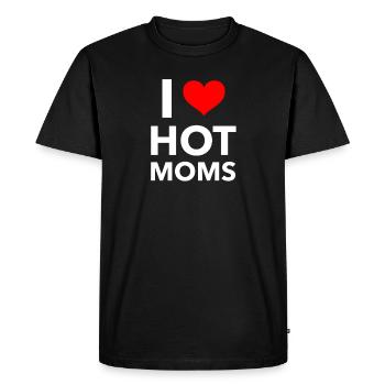 Anniversaire d’ami J’aime Les mamans chaudes - T-shirt Premium bio Homme - noir - Devant - Nico (187cm)