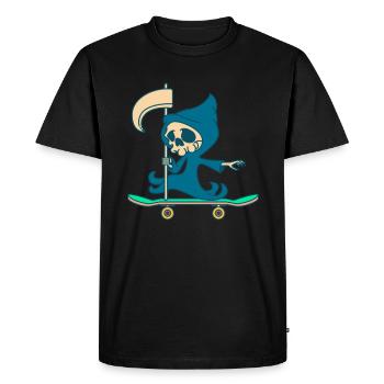 Skateboarder Funny Death On Skateboard - T-shirt Premium bio Homme - noir - Devant - Nico (187cm)