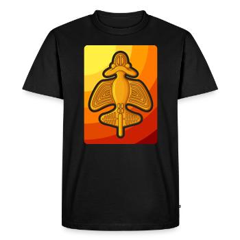 Théorie des anciens astronautes Quimbaya Avion - T-shirt Premium bio Homme - noir - Devant - Nico (187cm)