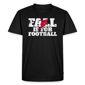 American Football Player Fall Is For Football - Men's Premium Organic T-Shirt - black - Front - Nico (187cm)