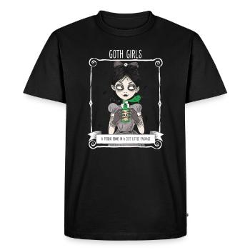 Goth Girls A Psycho Bomb In A Sweet - Men's Premium Organic T-Shirt - black - Front - Nico (187cm)