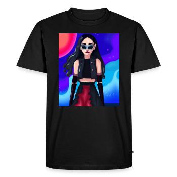 Goth Anime Girl Goth Girl 80s - Men's Premium Organic T-Shirt - black - Front - Nico (187cm)