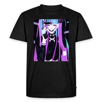 Goth Anime Vaporwave Cute And Scary Goth - Men's Premium Organic T-Shirt - black - Front - Nico (187cm)