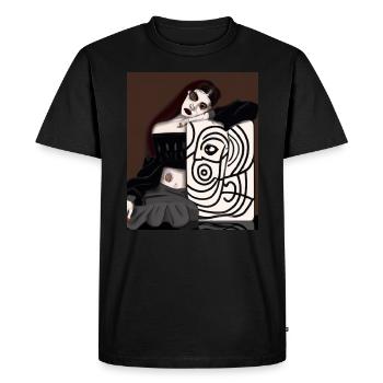 Cubisme Art Goth Girls avec une peinture dans - T-shirt Premium bio Homme - noir - Devant - Nico (187cm)