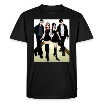 Corporate Goth Gothic Clique Friends - Men's Premium Organic T-Shirt - black - Front - Nico (187cm)