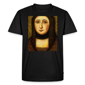 Portrait of a woman Gustav Klimt style - Men's Premium Organic T-Shirt - black - Front - Nico (187cm)