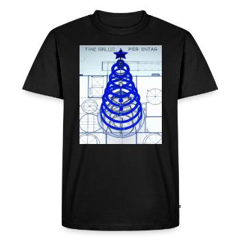 Christmas Christmas Tree Schematic Blueprint - Men's Premium Organic T-Shirt - black - Front - Nico (187cm)