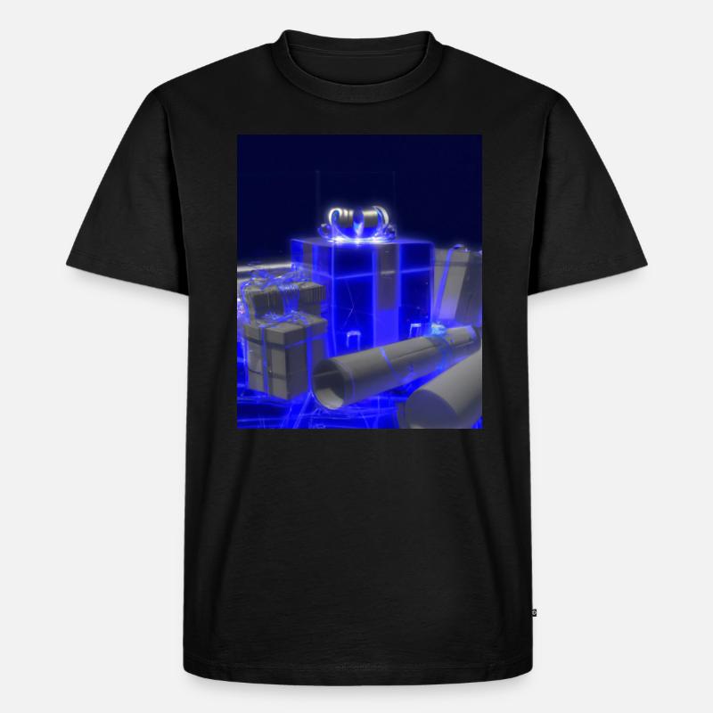 Weihnachten Weihnachtsbaum Schematic Blaupause - Männer Premium Bio T-Shirt - Schwarz