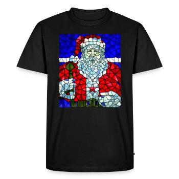 Fenêtres de l’église du Père Noël de Noël - T-shirt Premium bio Homme - noir - Devant - Nico (187cm)