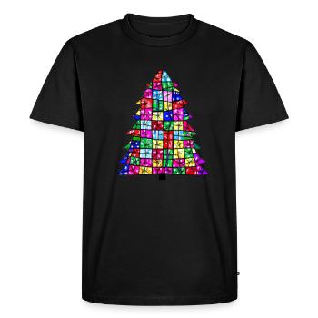 Arbres de Noël Fenêtres de l’église - T-shirt Premium bio Homme - noir - Devant - Nico (187cm)