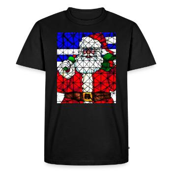 Fenêtres de l’église du Père Noël de Noël - T-shirt Premium bio Homme - noir - Devant - Nico (187cm)