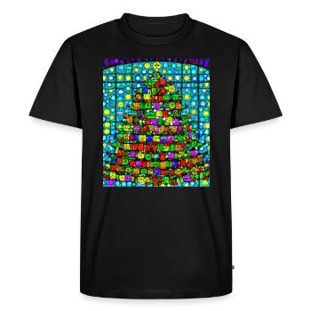 Arbres de Noël Fenêtres de l’église - T-shirt Premium bio Homme - noir - Devant - Nico (187cm)