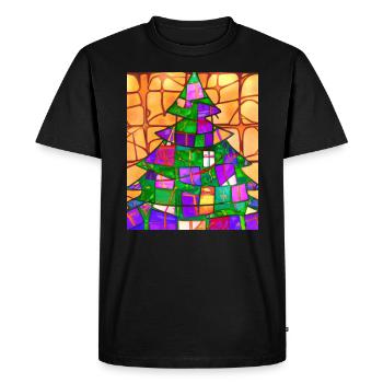 Arbres de Noël Fenêtres de l’église - T-shirt Premium bio Homme - noir - Devant - Nico (187cm)