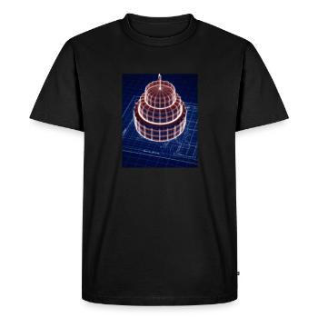 Cake Blueprint Pastry Chef Cake Baking - Men's Premium Organic T-Shirt - black - Front - Nico (187cm)