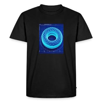 Donut Blueprint Pastry Chef Cake Baking - Men's Premium Organic T-Shirt - black - Front - Nico (187cm)