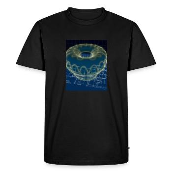 Donut Blueprint Pastry Chef Cake Baking - Men's Premium Organic T-Shirt - black - Front - Nico (187cm)