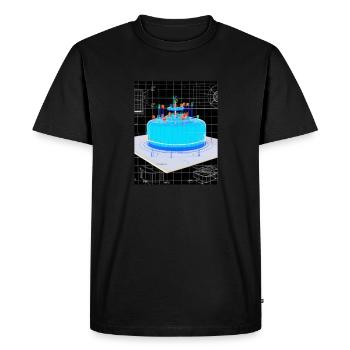 Cake Blueprint Pastry Chef Cake Baking - Men's Premium Organic T-Shirt - black - Front - Nico (187cm)