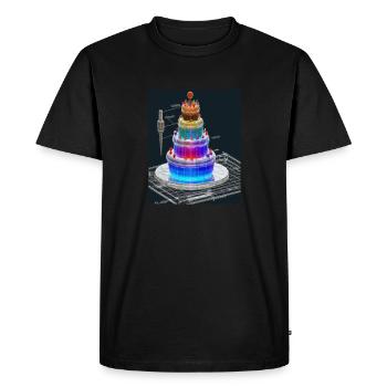 Cake Blueprint Pastry Chef Cake Baking - Men's Premium Organic T-Shirt - black - Front - Nico (187cm)