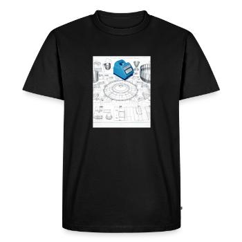 Accessoires de cuisson Tartes Blueprint Chef Pâtissier Gâteau - T-shirt Premium bio Homme - noir - Devant - Nico (187cm)