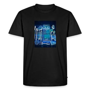 Accessoires de cuisson Tartes Blueprint Chef Pâtissier Gâteau - T-shirt Premium bio Homme - noir - Devant - Nico (187cm)