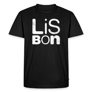 Lisboa Souvenir Portugais Lisbonne Portugal - T-shirt Premium bio Homme - noir - Devant - Nico (187cm)